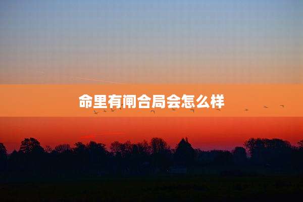 命里有闸合局会怎么样