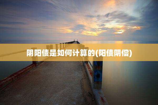 阴阳债是如何计算的(阳债阴偿)