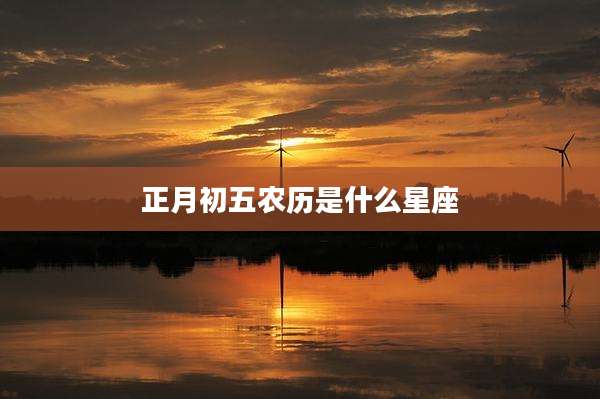 正月初五农历是什么星座