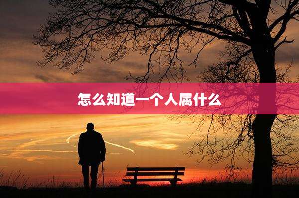 怎么知道一个人属什么