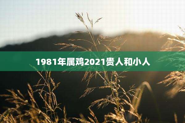 1981年属鸡2021贵人和小人
