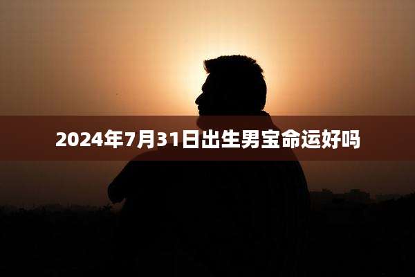 2024年7月31日出生男宝命运好吗