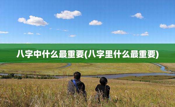 八字中什么最重要(八字里什么最重要)