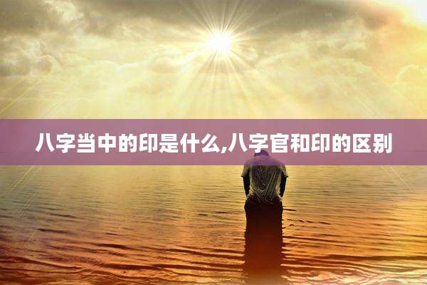 八字当中的印是什么,八字官和印的区别
