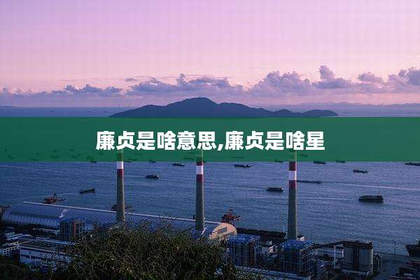廉贞是啥意思,廉贞是啥星