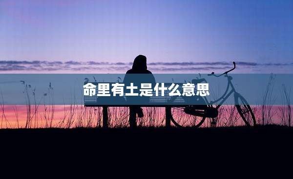 命里有土是什么意思