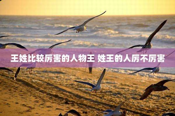 王姓比较厉害的人物王 姓王的人厉不厉害