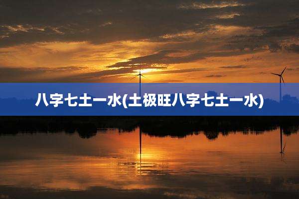 八字七土一水(土极旺八字七土一水)