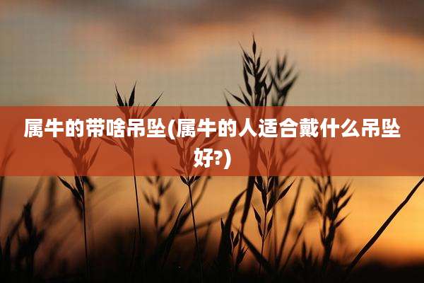 属牛的带啥吊坠(属牛的人适合戴什么吊坠好?)
