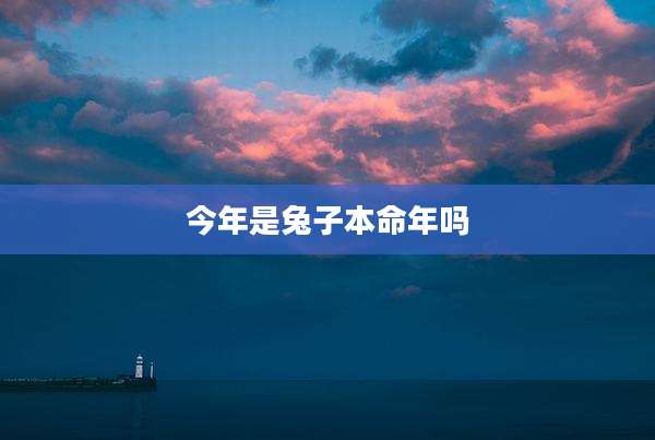 今年是兔子本命年吗