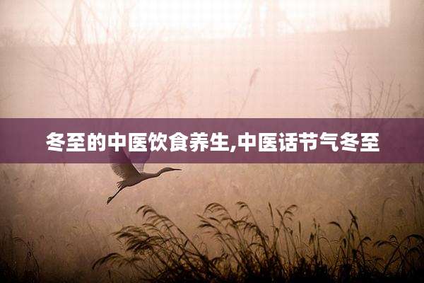 冬至的中医饮食养生,中医话节气冬至