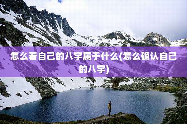 怎么看自己的八字属于什么(怎么确认自己的八字)