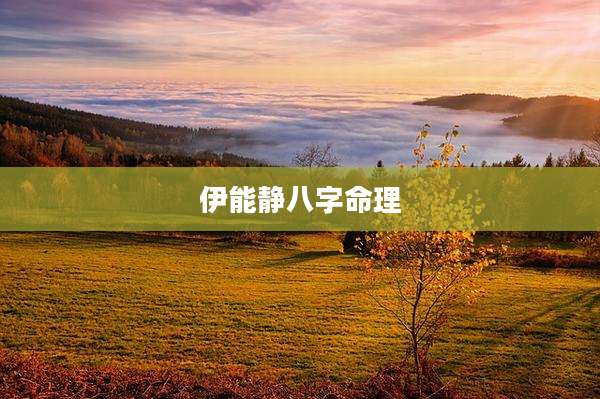 伊能静八字命理