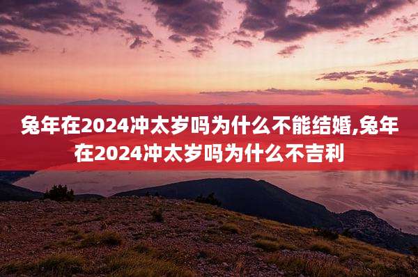 兔年在2024冲太岁吗为什么不能结婚,兔年在2024冲太岁吗为什么不吉利