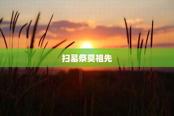 扫墓祭奠祖先