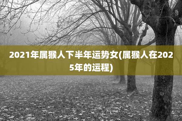 2021年属猴人下半年运势女(属猴人在2025年的运程)