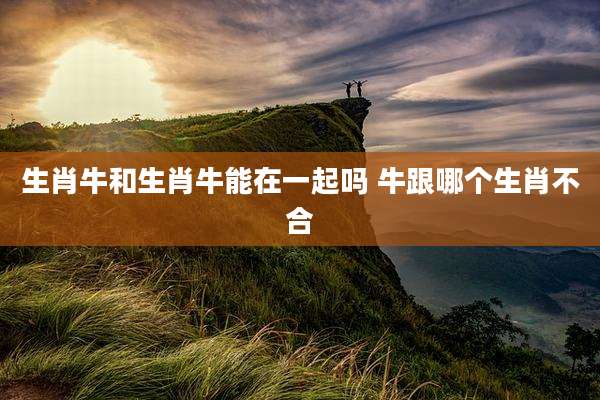 生肖牛和生肖牛能在一起吗 牛跟哪个生肖不合