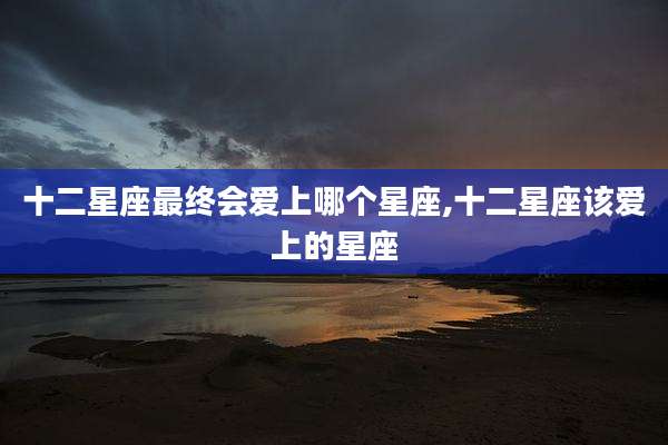 十二星座最终会爱上哪个星座,十二星座该爱上的星座
