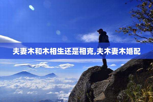 夫妻木和木相生还是相克,夫木妻木婚配