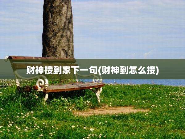 财神接到家下一句(财神到怎么接)