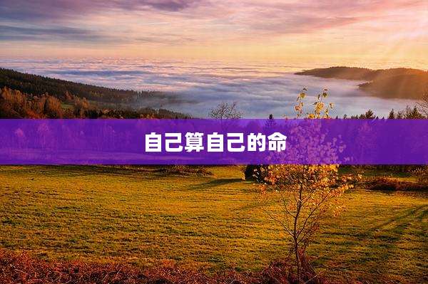 自己算自己的命