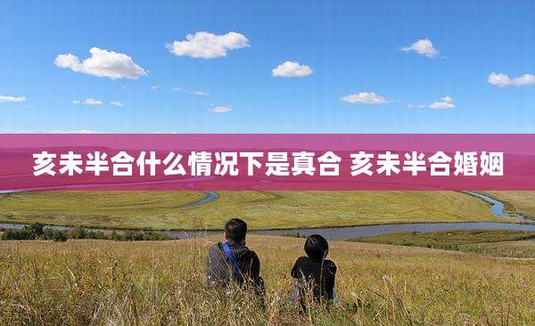 亥未半合什么情况下是真合 亥未半合婚姻