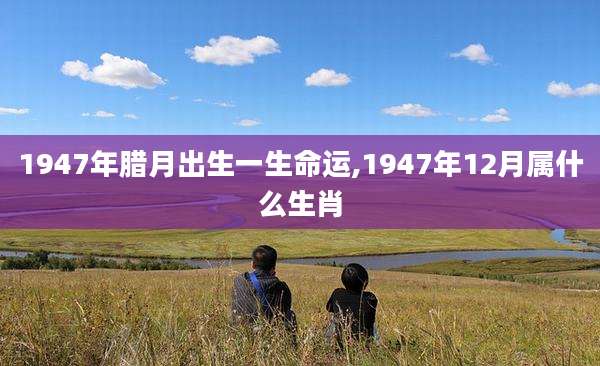 1947年腊月出生一生命运,1947年12月属什么生肖