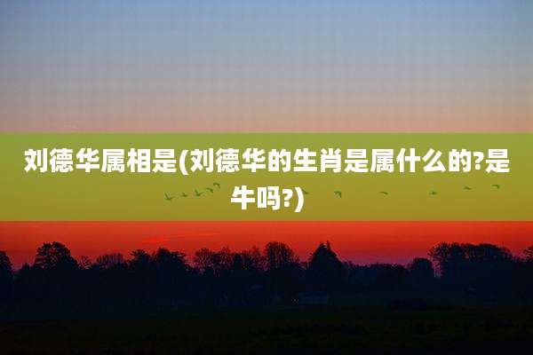 刘德华属相是(刘德华的生肖是属什么的?是牛吗?)