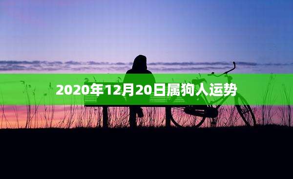 2020年12月20日属狗人运势