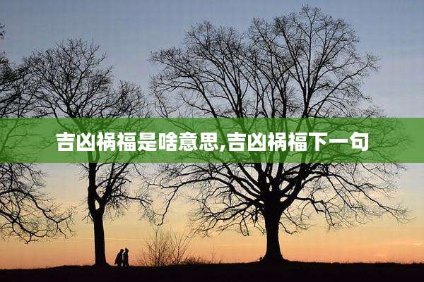 吉凶祸福是啥意思,吉凶祸福下一句