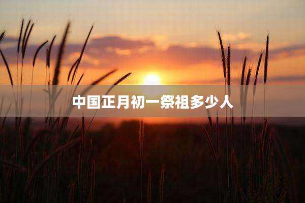 中国正月初一祭祖多少人