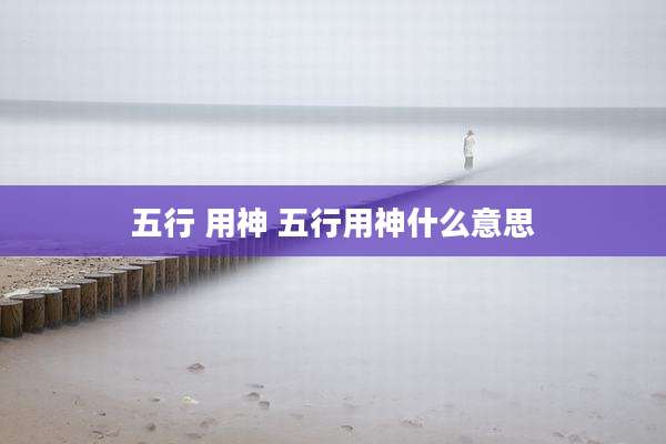 五行 用神 五行用神什么意思