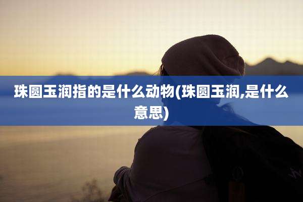 珠圆玉润指的是什么动物(珠圆玉润,是什么意思)