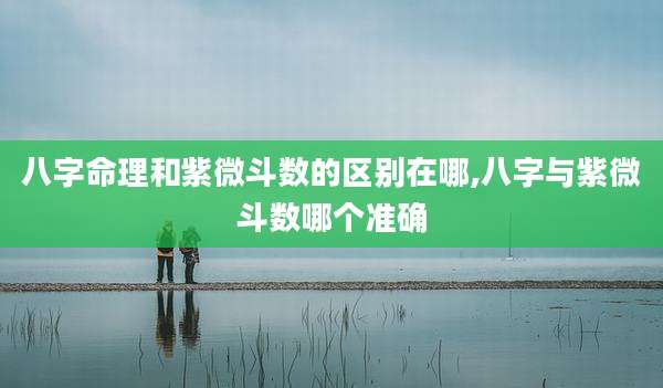八字命理和紫微斗数的区别在哪,八字与紫微斗数哪个准确