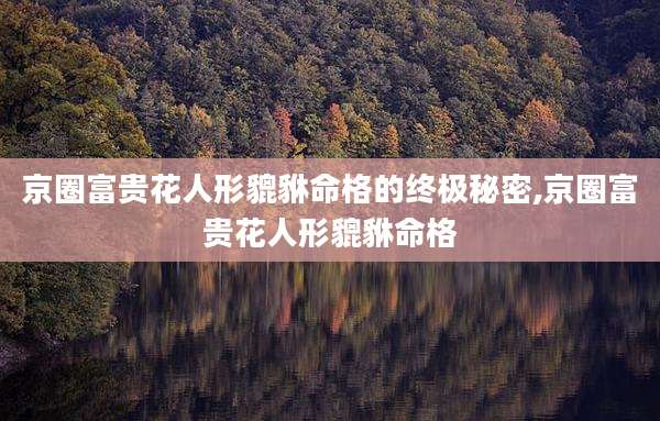 京圈富贵花人形貔貅命格的终极秘密,京圈富贵花人形貔貅命格