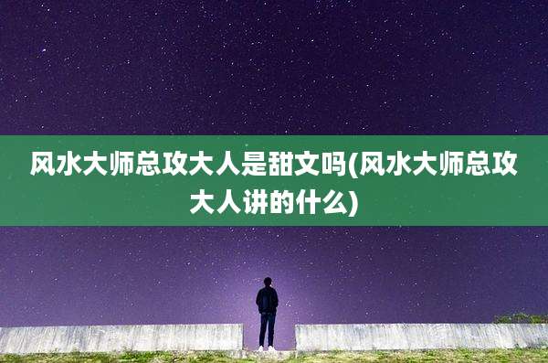 风水大师总攻大人是甜文吗(风水大师总攻大人讲的什么)