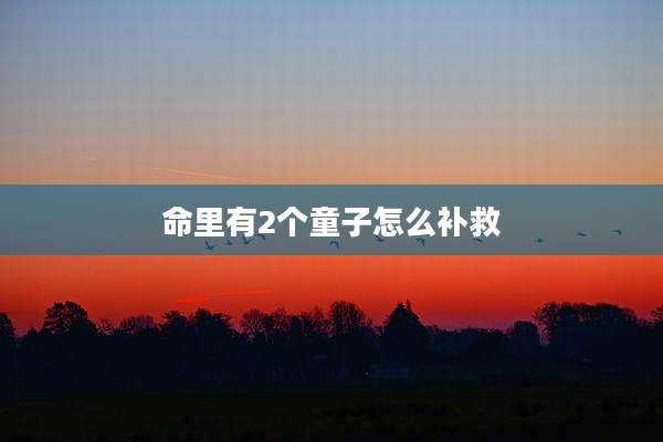 命里有2个童子怎么补救