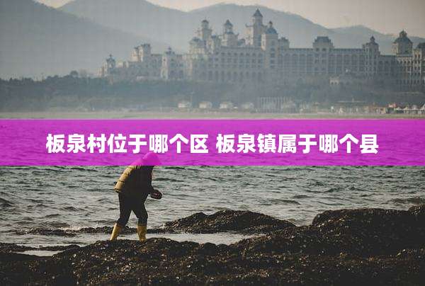 板泉村位于哪个区 板泉镇属于哪个县