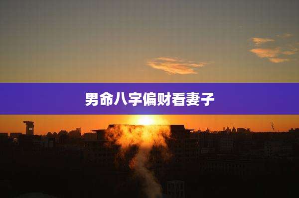 男命八字偏财看妻子