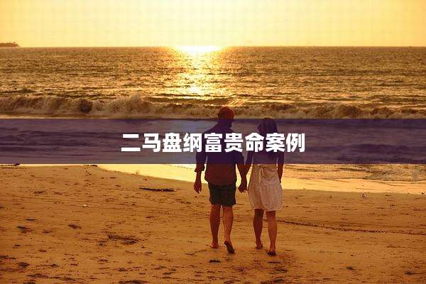 二马盘纲富贵命案例