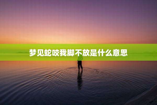 梦见蛇咬我脚不放是什么意思