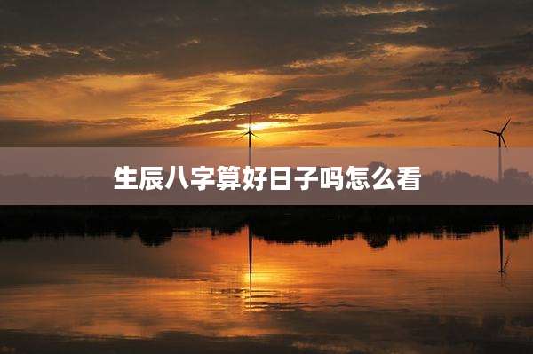 生辰八字算好日子吗怎么看