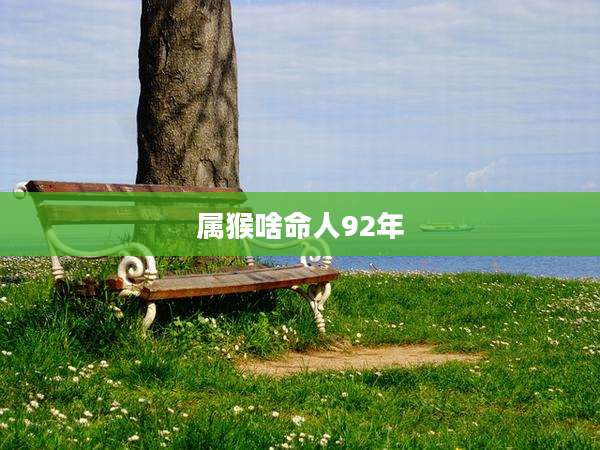 属猴啥命人92年