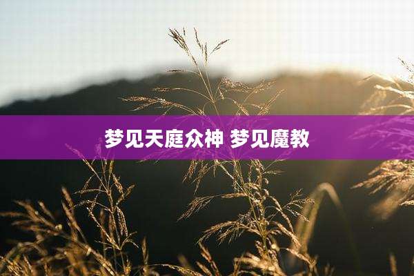 梦见天庭众神 梦见魔教