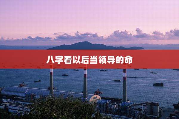 八字看以后当领导的命
