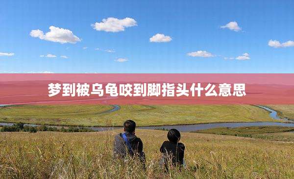 梦到被乌龟咬到脚指头什么意思