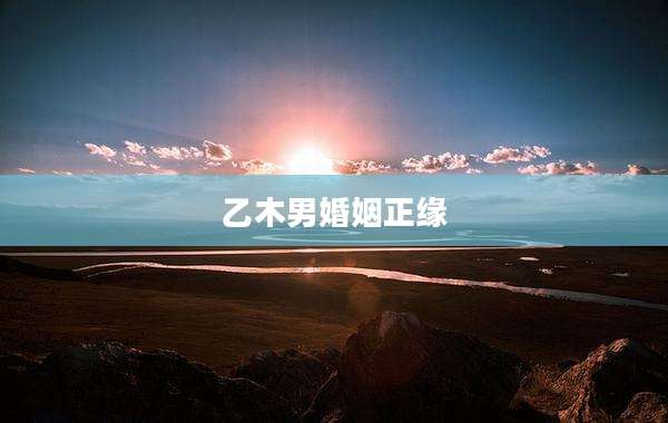 乙木男婚姻正缘