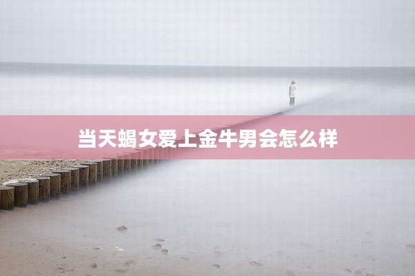 当天蝎女爱上金牛男会怎么样
