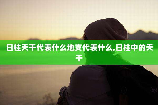 日柱天干代表什么地支代表什么,日柱中的天干