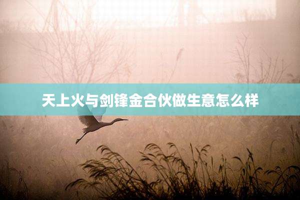 天上火与剑锋金合伙做生意怎么样